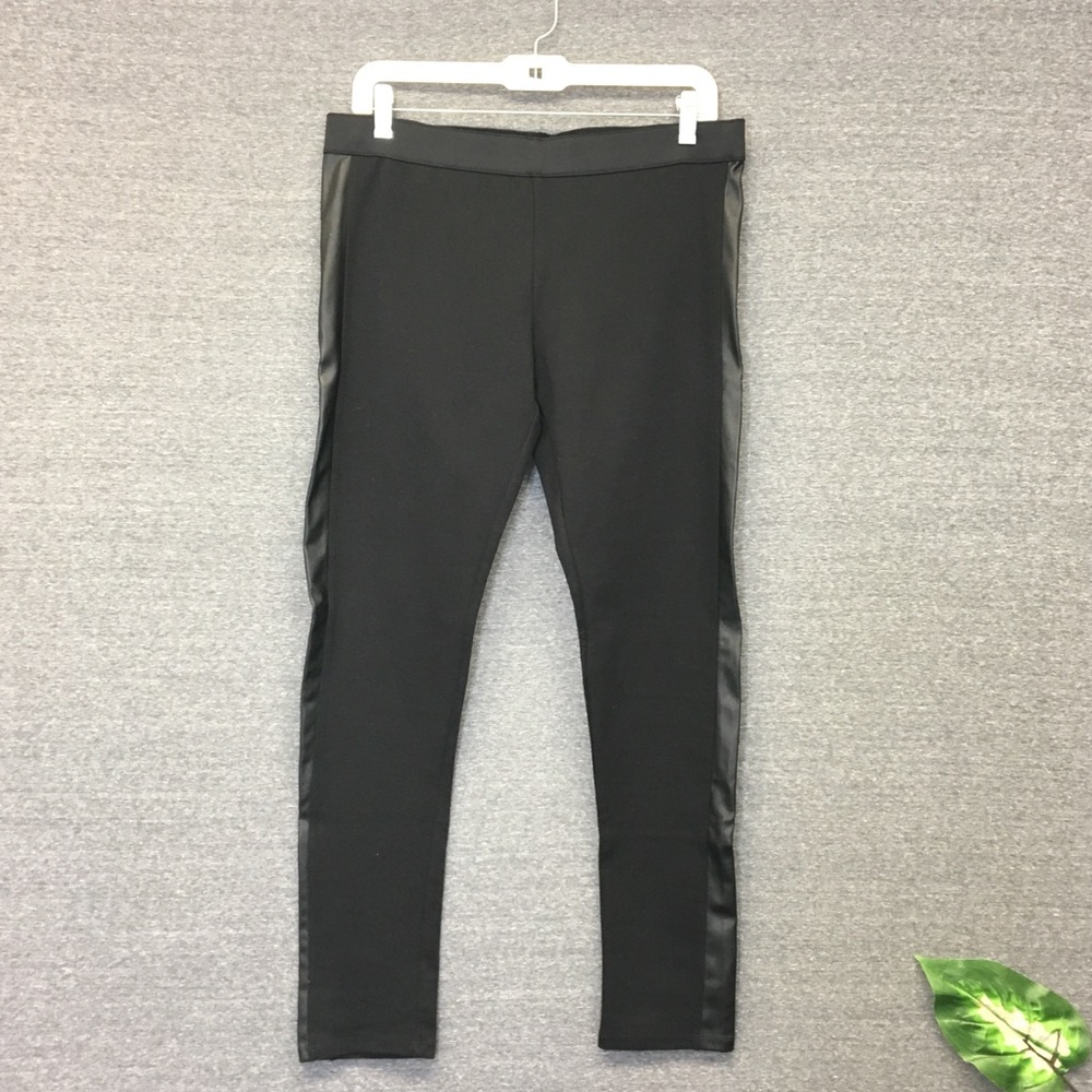 Aeropostale Black Faux Leather Leggings XL